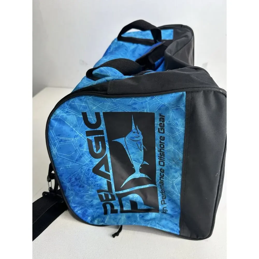 Pelagic Heavy Duty Aqua Blue 50L Duffle Bag Hole